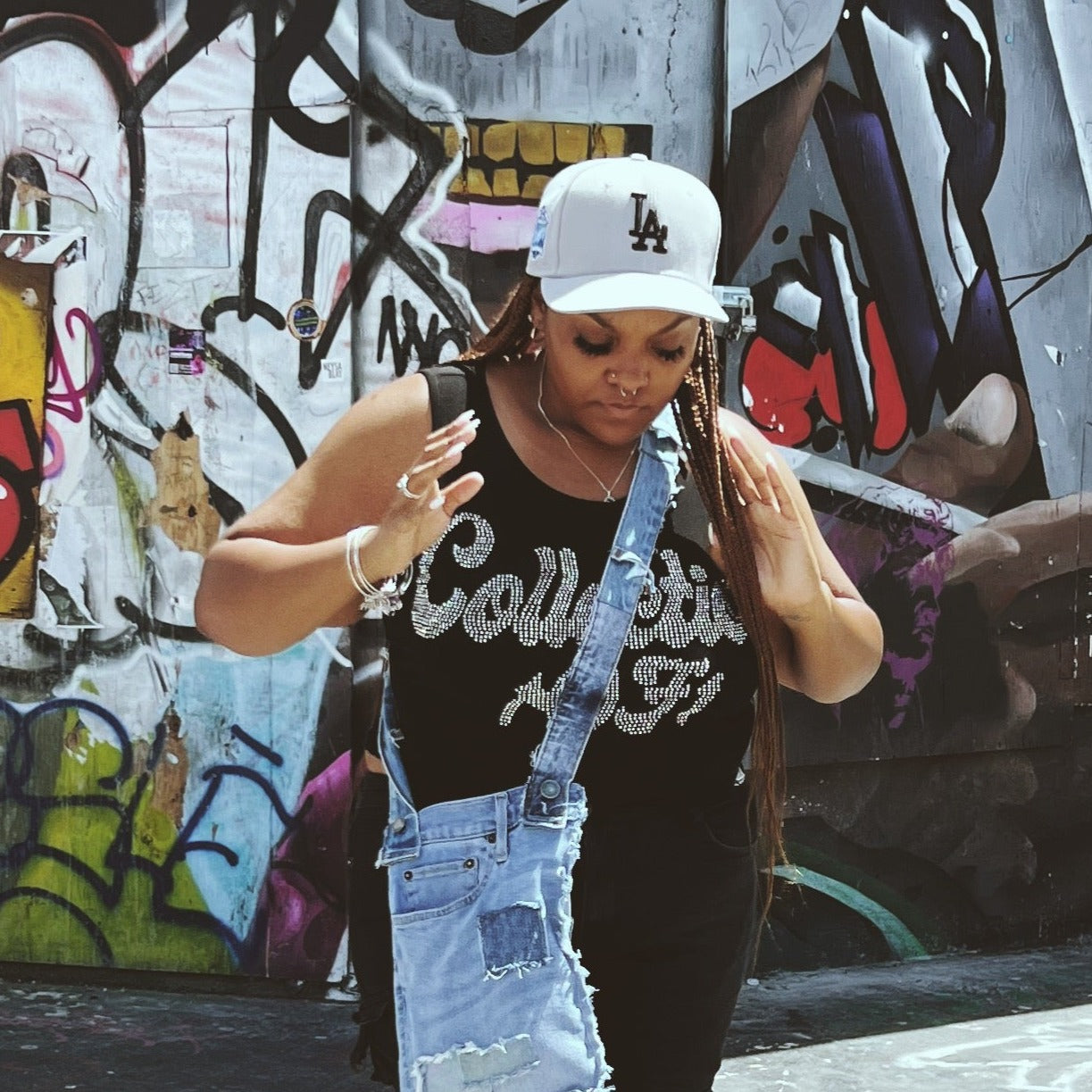 women's rhinestone collection crop tank